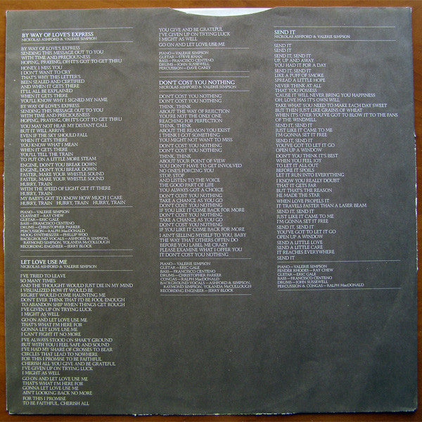 Ashford & Simpson - Send It (LP, Album, Win)