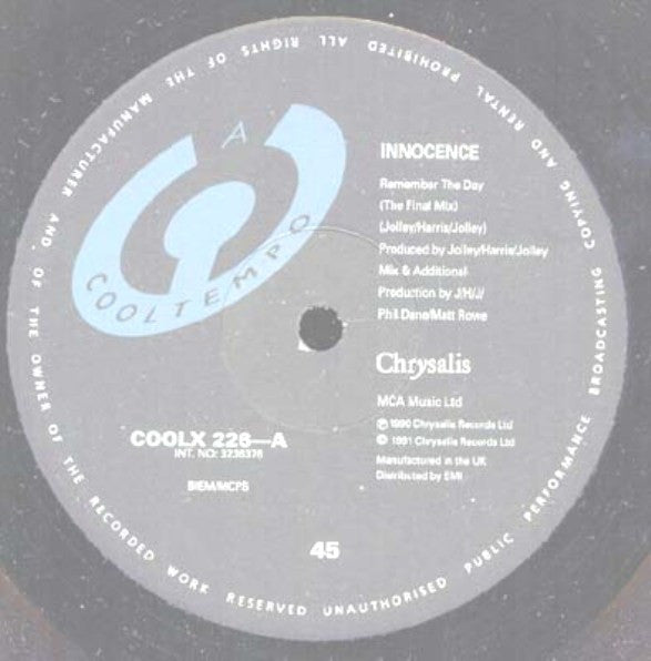 Innocence : Remember The Day (12")