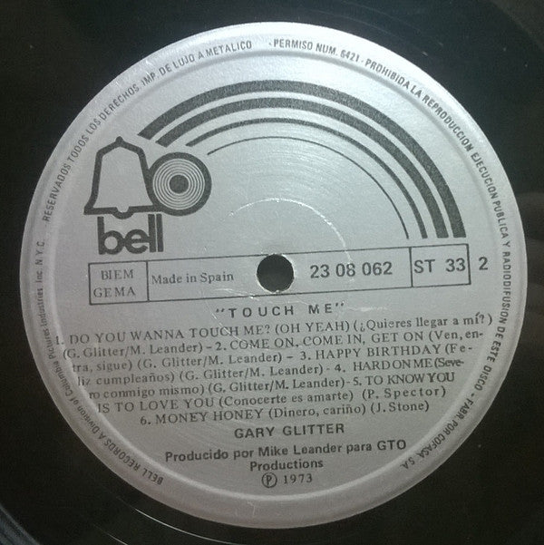 Gary Glitter - Touch Me (LP, Album, Gat)