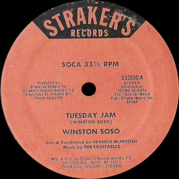 Winston Soso : Tuesday Jam (12")