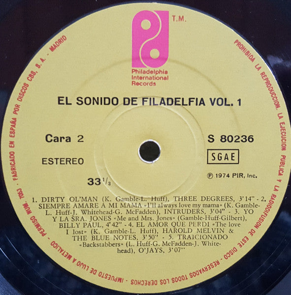 Various - El Sonido De Filadelfia Vol. 1 (LP, Comp)