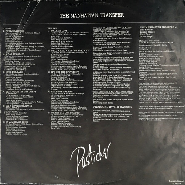 The Manhattan Transfer : Pastiche (LP, Album)