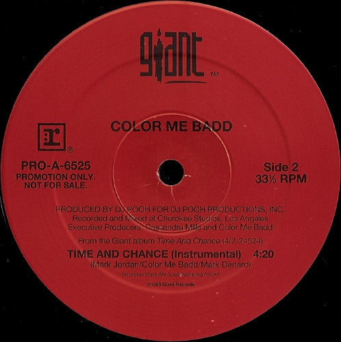 Color Me Badd - Time And Chance (12", Promo)