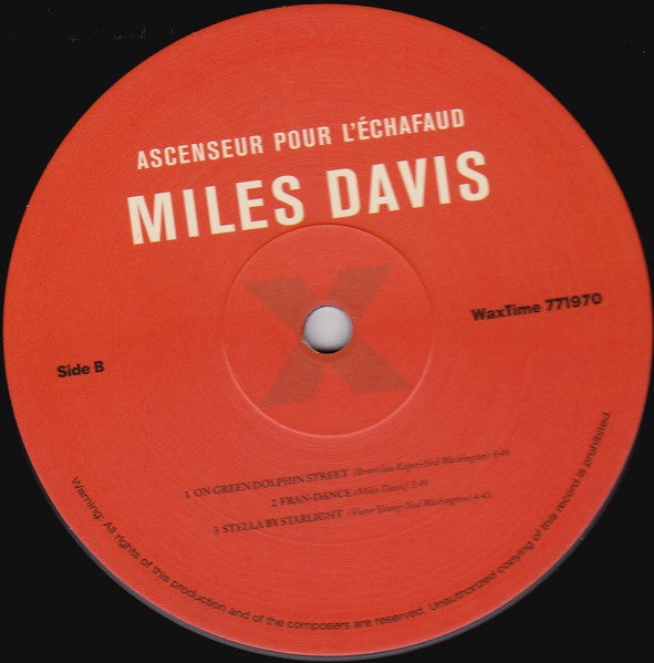 Miles Davis : Ascenseur Pour L'Échafaud (Lift To The Gallows) (LP, RE, 180)