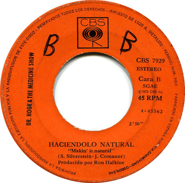 Dr. Hook & The Medicine Show - La Madre De Silvia (7", Single)