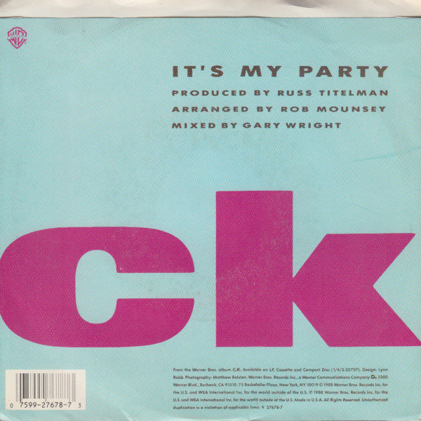 Chaka Khan : It's My Party (7", Single)