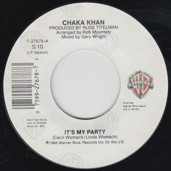 Chaka Khan : It's My Party (7", Single)