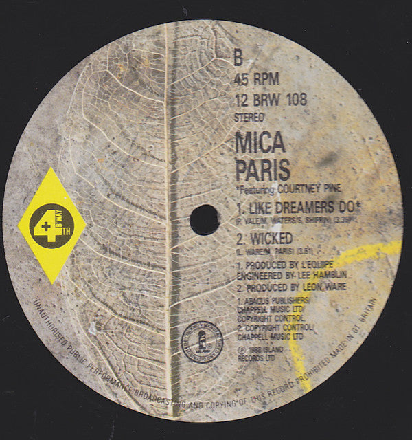 Mica Paris Featuring Courtney Pine - Like Dreamers Do (12")