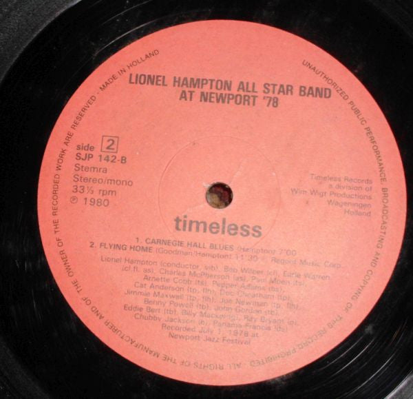 Lionel Hampton All Star Band* - At Newport '78 (LP, Album, Mono, Promo)
