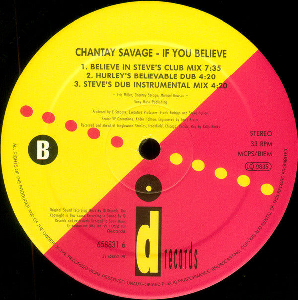 Chantay Savage - If You Believe (12")