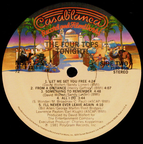 Four Tops : Tonight! (LP, Album)