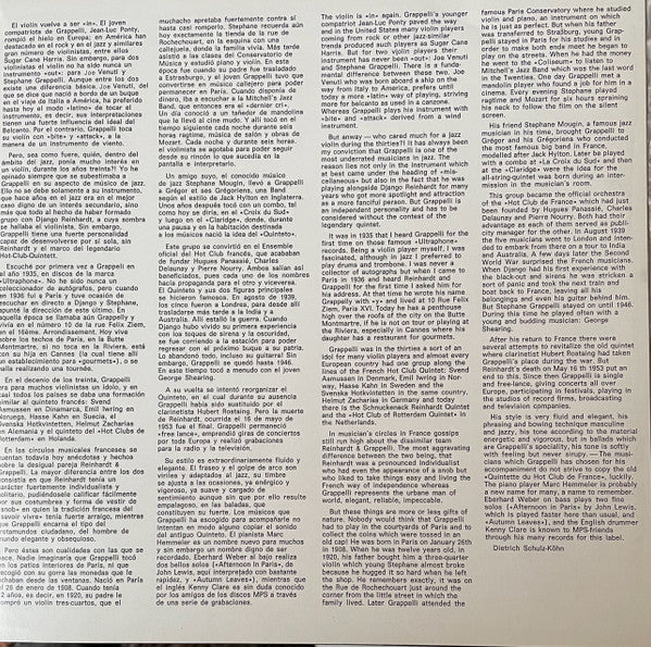 Stéphane Grappelli : Afternoon In Paris (LP, Album, Gat)