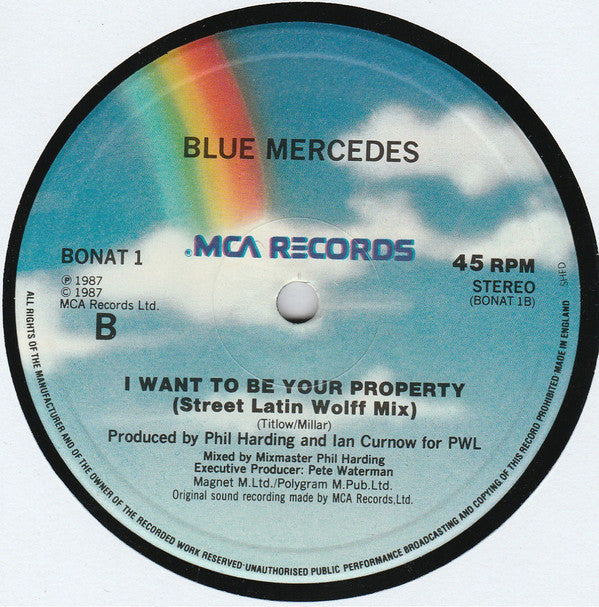 Blue Mercedes - I Want To Be Your Property (12")