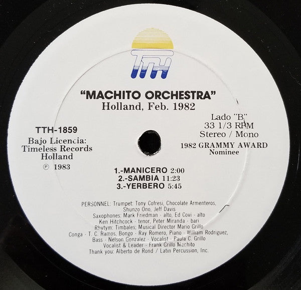 Machito And His Salsa Big Band : Machito And His Salsa Big Band 1982 (LP, Album)