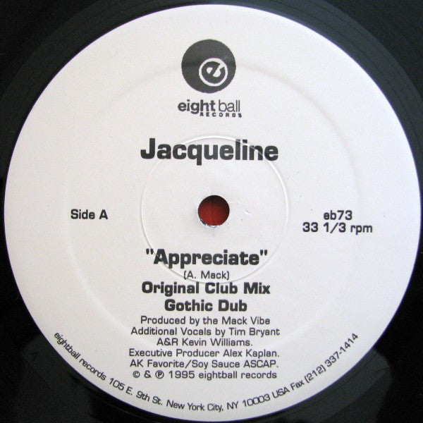 Jacqueline : Appreciate (12")