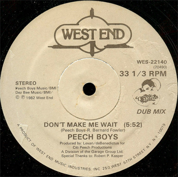 Peech Boys : Don't Make Me Wait (12", Single)