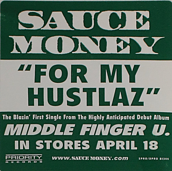 Sauce Money : For My Hustlaz (12", Single, Promo)