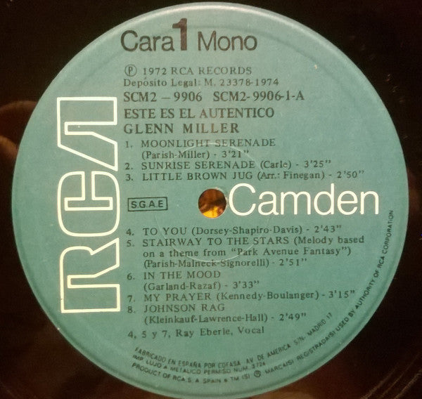 Glenn Miller : Este Es El Autentico Glenn Miller (2xLP, Comp, Mono)