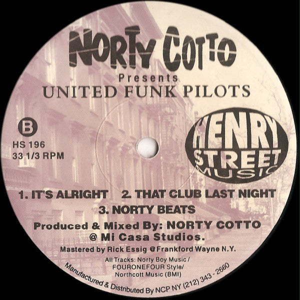 Norty Cotto Presents United Funk Pilots - United Funk Pilots EP (12", EP)