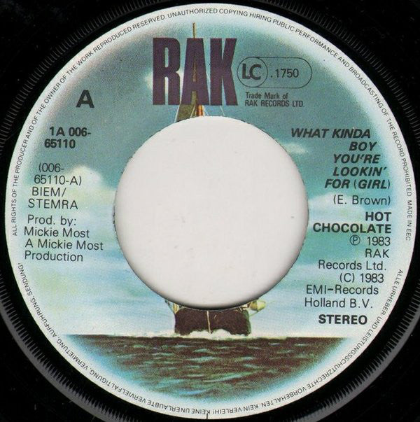 Hot Chocolate : What Kinda Boy You're Lookin' For (Girl) (7", Single)