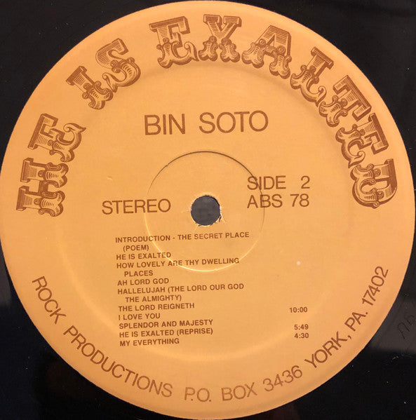 Bin Soto - He Is Exalted (LP)
