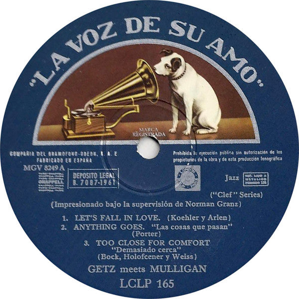 Stan Getz Meets Gerry Mulligan : Getz Meets Mulligan In Hi-FI (LP, Album)