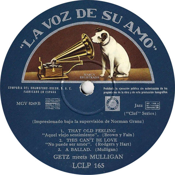 Stan Getz Meets Gerry Mulligan : Getz Meets Mulligan In Hi-FI (LP, Album)