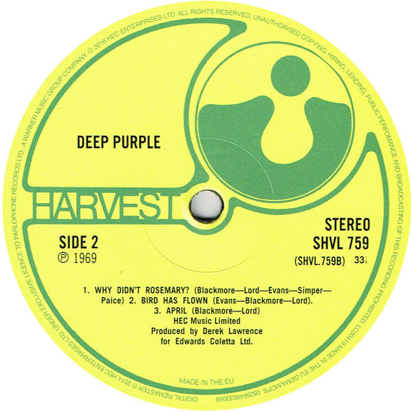 Deep Purple - Deep Purple (LP, Album, RE, RM, Gat)