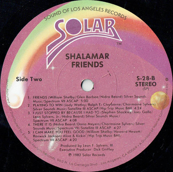 Shalamar - Friends (LP, Album, Spe)
