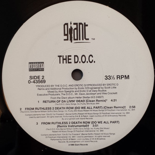 The D.O.C. : Return Of Da Livin' Dead (12", Maxi)