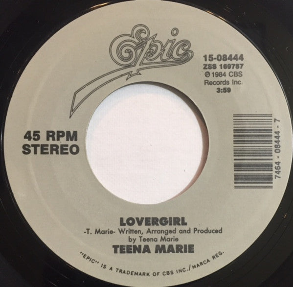 Teena Marie : Out On A Limb / Lovergirl (7")