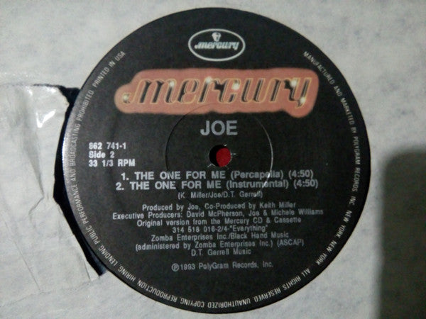 Joe - The One For Me (12", Single)