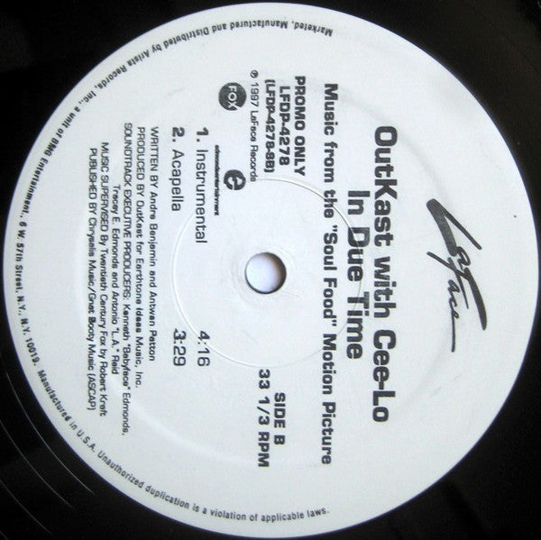 OutKast With Cee-Lo - In Due Time (12", Promo)