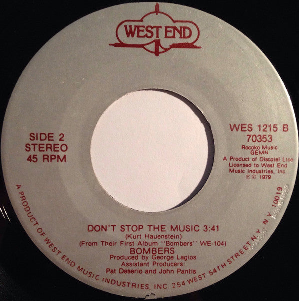 Bombers - (Everybody) Get Dancin' (7", Single)