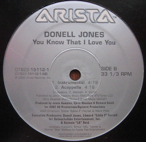 Donell Jones - You Know That I Love You (12")