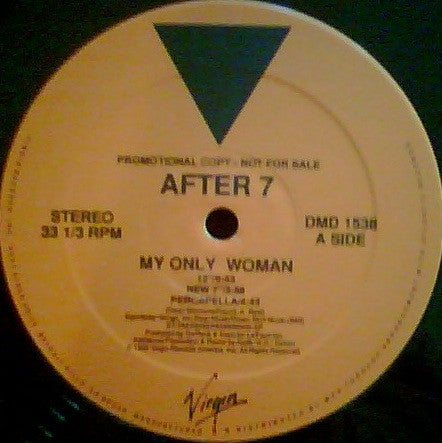 After 7 - My Only Woman (12", Promo)