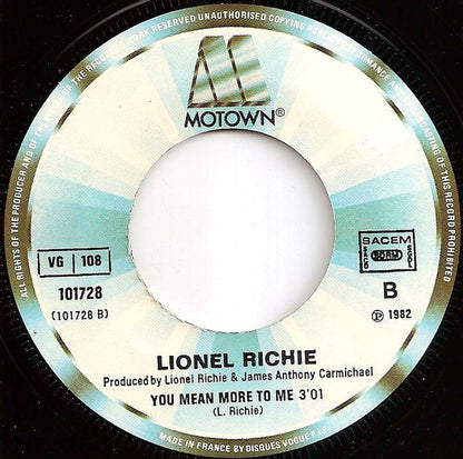 Lionel Richie : You Are (7", Single)