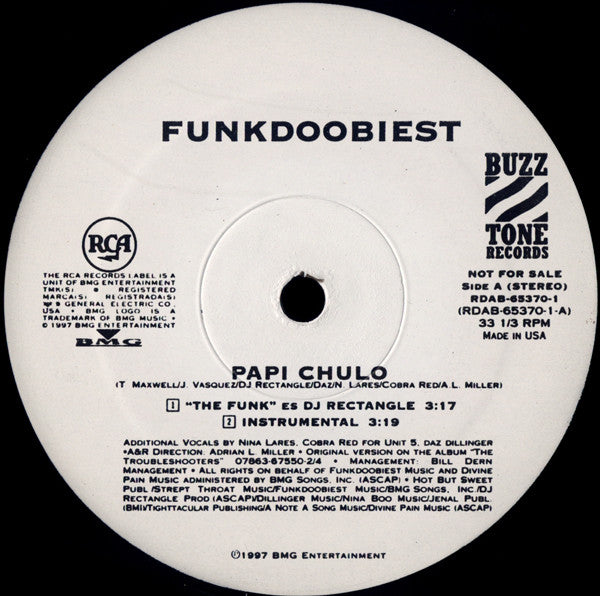 Funkdoobiest : Papi Chulo (12", Promo)