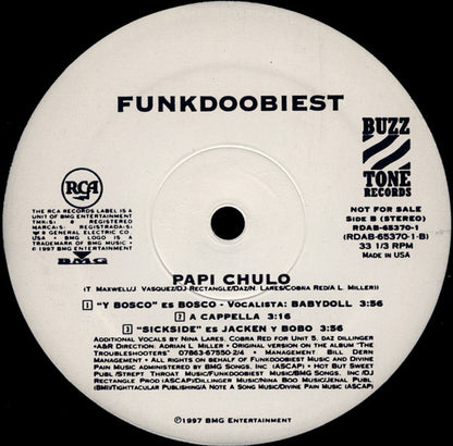 Funkdoobiest : Papi Chulo (12", Promo)