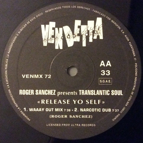 Roger Sanchez Presents Translantic Soul* : Release Yo Self (12")