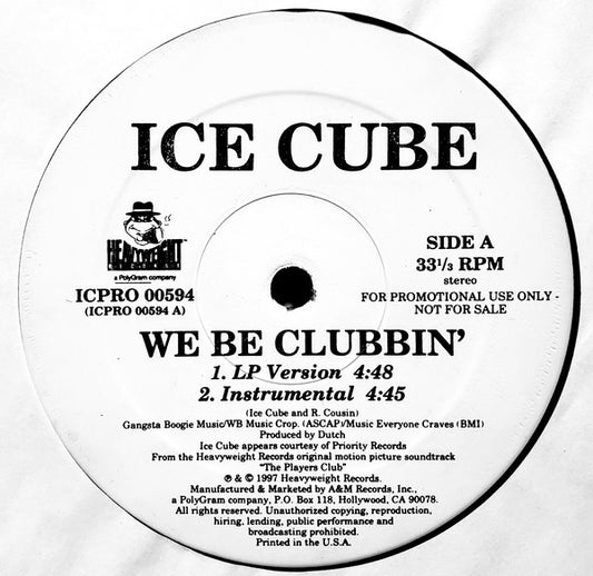 Ice Cube - We Be Clubbin' (12", Promo)
