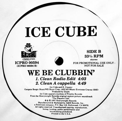 Ice Cube - We Be Clubbin' (12", Promo)