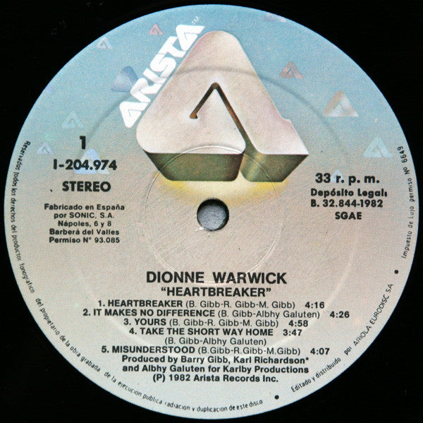 Dionne Warwick - Heartbreaker (LP, Album)