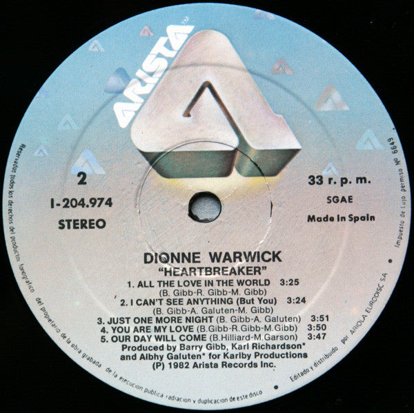 Dionne Warwick - Heartbreaker (LP, Album)