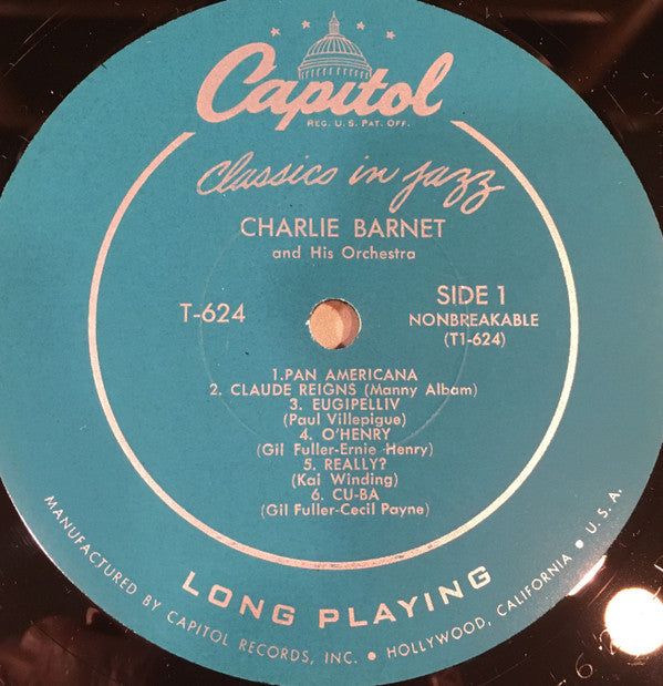 Charlie Barnet - Classics In Jazz (LP, Album, Comp, Mono)