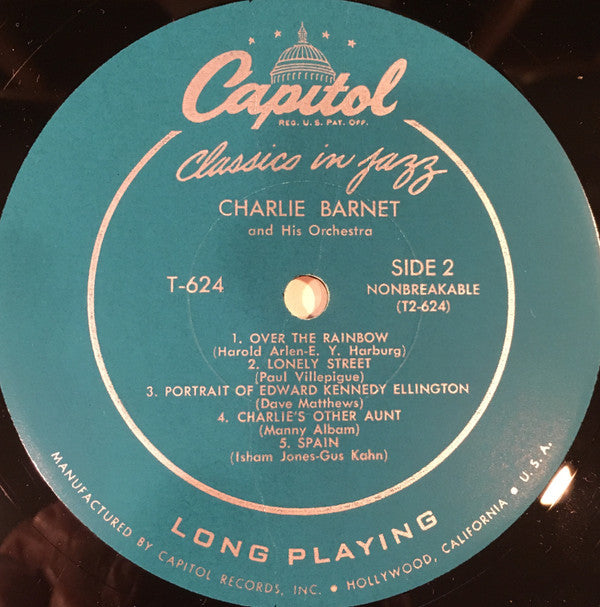 Charlie Barnet - Classics In Jazz (LP, Album, Comp, Mono)
