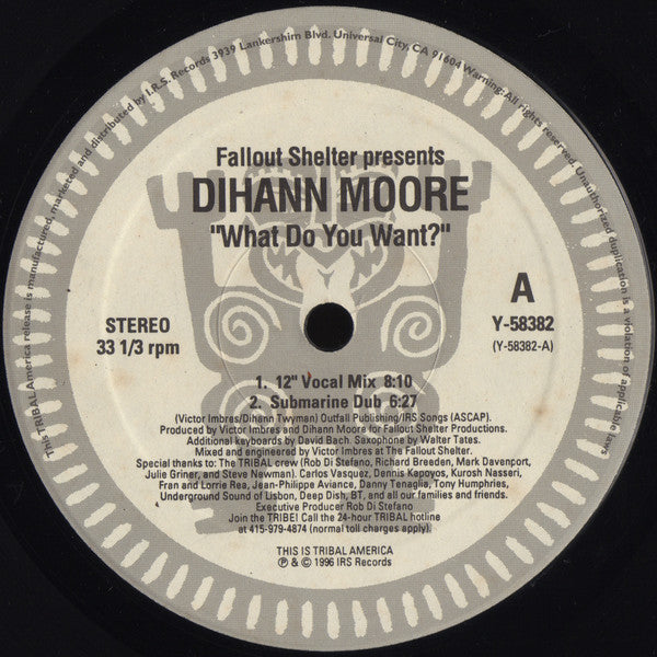Fallout Shelter Featuring Dihann Moore : What Do You Want? (12")
