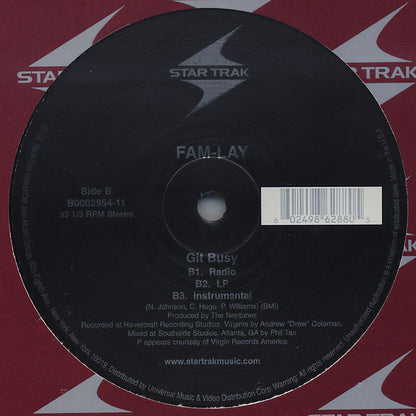 Fam-Lay - Fresh N Drivin’ / Git Busy (12")