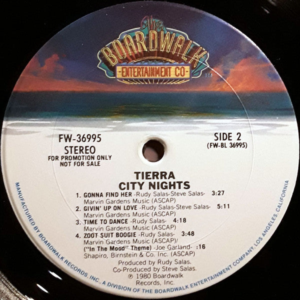 Tierra : City Nights (LP, Album, Promo, Pit)