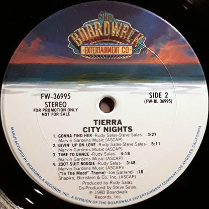 Tierra : City Nights (LP, Album, Promo, Pit)
